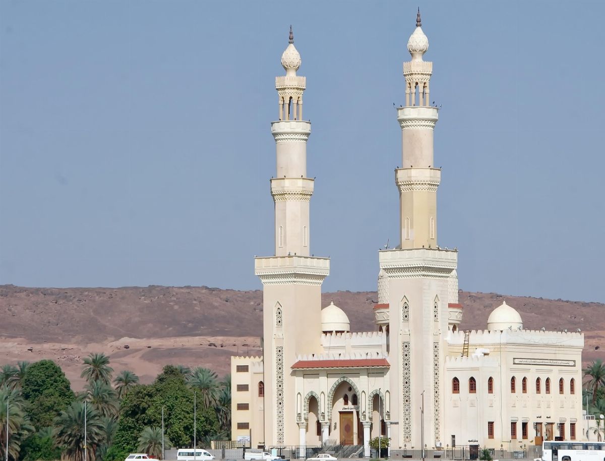 aswan, great mosque, minaret, worship, muslim, religion, architecture, nature, building, religious, travel, sky, marble