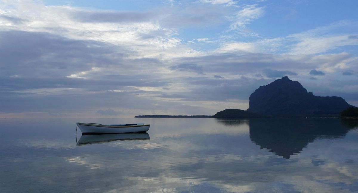 mauritius, le morne, le morne brabant, south coast, sea, beach, nature, mountain, sunset, indian ocean, heaven, clouds